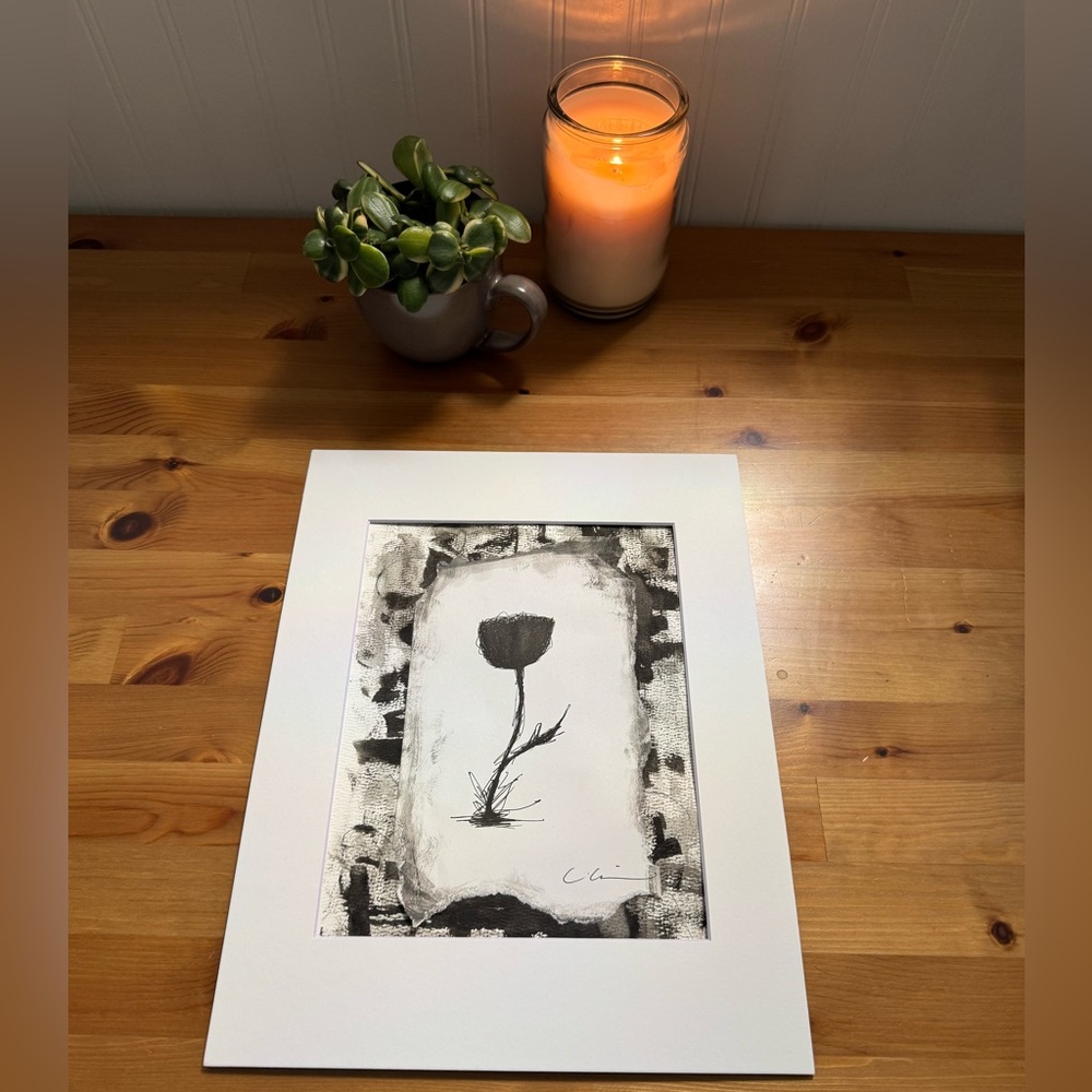 New Original Signed Artwork Ink and Watercolor on Paper